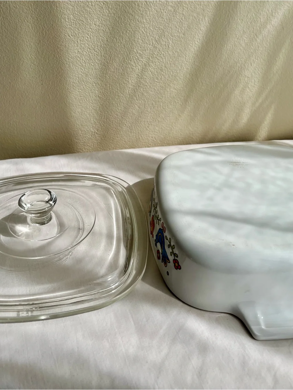 Vintage Corning Ware Country Festival Casserole Dish with Lid